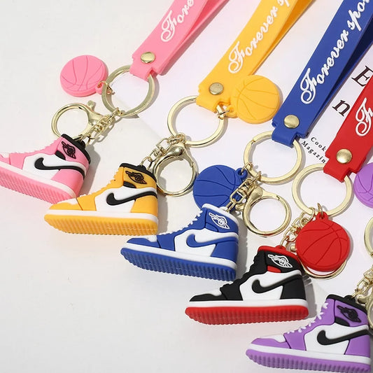 Nike Sneaker Red-Black Silicone Lanyard Keychains | Stylish Keychain | Collectible |
