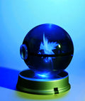 Zapdos Pokémon Crystal Poké Ball 3D with blue light 