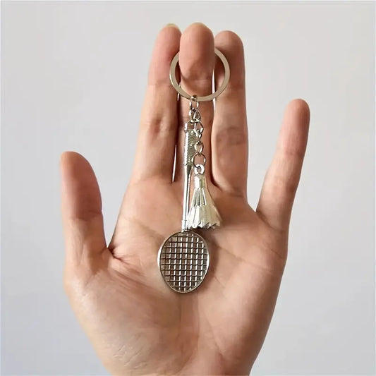 Stylish Metal Badminton Keychain Premium With Box