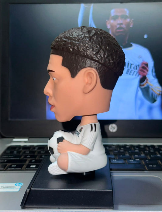 Jude Bellingham Real Madrid |PVC| Chibi Sitting Figurine | Football Bobblehead Style Desk Collectible