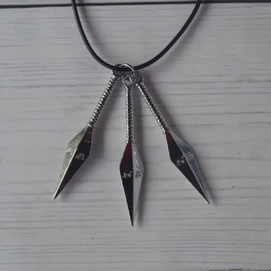 Naruto Anime 3 Kunai Knife Necklace Pendant |Cosplay Jewellery|