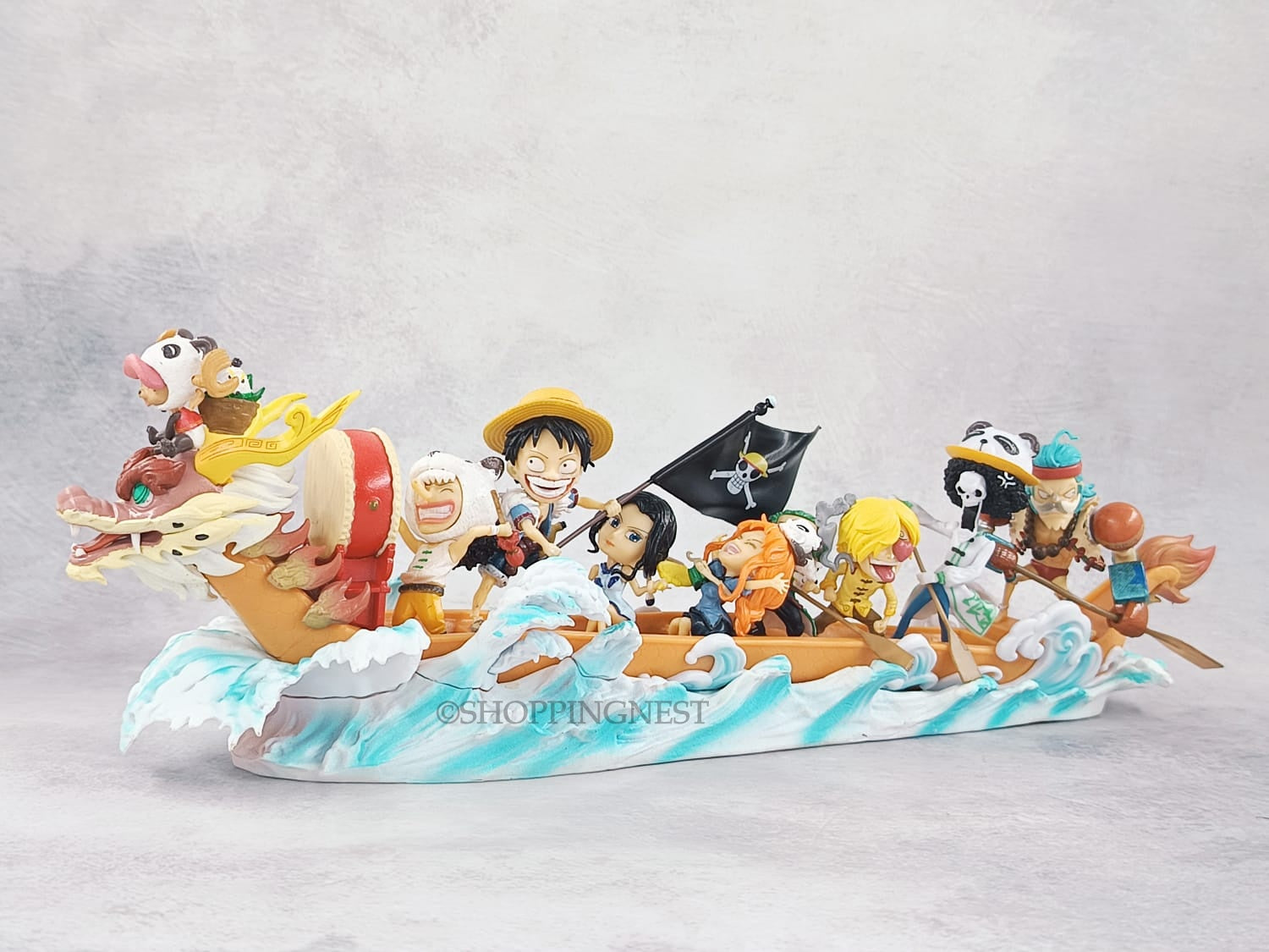 Anime One Piece Luffy Nami Usoop Sanji Roronoa Zoro Chopper Robin Franky Brook Jinbe Loong Boat Ver.Action Figure Model Toy Doll