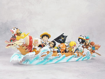 Anime One Piece Luffy Nami Usoop Sanji Roronoa Zoro Chopper Robin Franky Brook Jinbe Loong Boat Ver.Action Figure Model Toy Doll