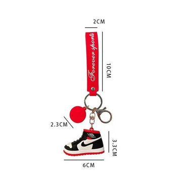 Nike Sneaker Red-Black Silicone Lanyard Keychains | Stylish Keychain | Collectible |