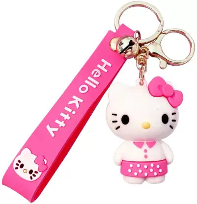 Hello Kitty Pink Model D | 3D Lanyard Keychain | Silicone