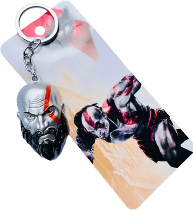 God Of War Kratos Metal Multicolour Keychain