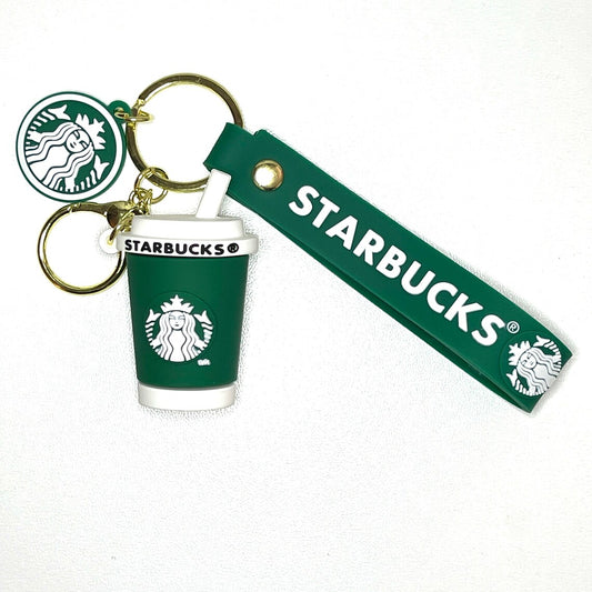 Star Bucks Coffee Green Mug | Silicone Lanyard | Keychain
