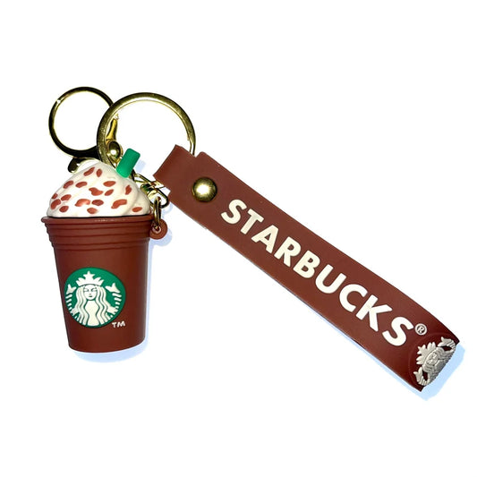 Star Bucks Ice Coffee Brown Mug | Silicone Lanyard | Keychain
