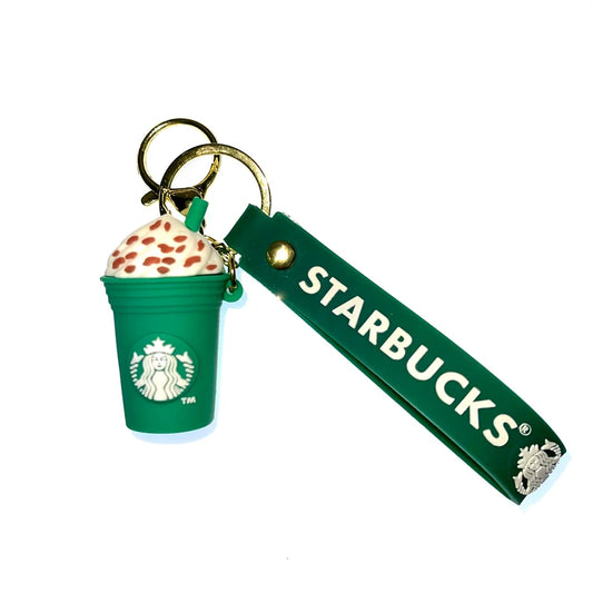 Star Bucks Ice Coffee Green Mug | Silicone Lanyard | Keychain