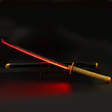 Demon Slayer Tsugikuni Yoriichi Nichirin LED Wooden Katana for Cosplay Wooden (104 Cms)