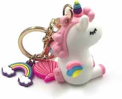 Sleeping White Unicorn | 3D Keychain | Silicone