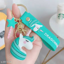 DragonRun B Blue Unicorn | 3D Lanyard Keychain | Silicone