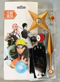 Naruto |PVC| Ninja Tool Kit – Kunai, Shuriken, Headband & Ring Set of 5 Collectible Set