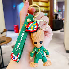 Marvel Groot green | 3D Lanyard Keychain | Silicone