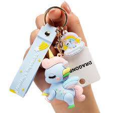 Unicorn DragonRun | Light purple | 3D Lanyard Keychain |