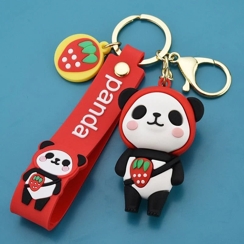 Cute Red Panda Model A | 3D Lanyard Keychain | Silicone