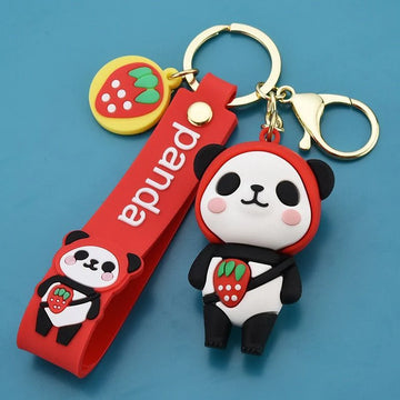 Cute Red Panda Model A | 3D Lanyard Keychain | Silicone