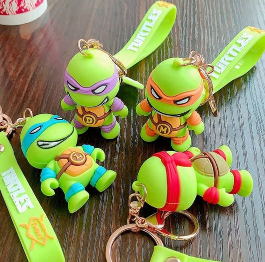 Ninja Turtle Don Keychain | Silicone Lanyard Keychain | Premium |