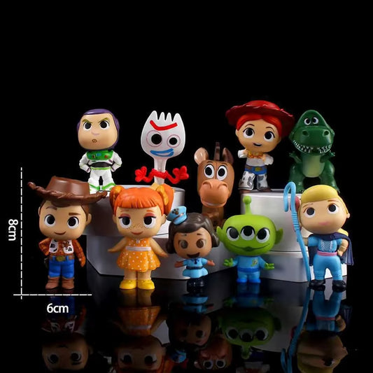 Toy Story Set of 10 Action Figures – Woody, Buzz Lightyear, Jessie, Rex, Forky 6-8 cm | PVC Collectible Toys by ShoppingNest