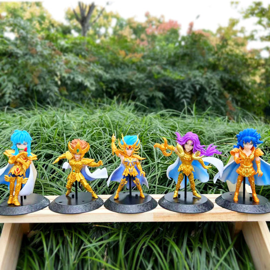 Gold Saint Set of 5 Action Figures 10cm | PVC | Anime Collectible by ShoppingNest