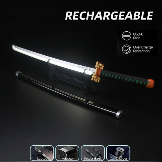 Demon Slayer Muchiro Tokito LED Katana Sword | 108 Cms | Rechargeable | Mist Hashira |