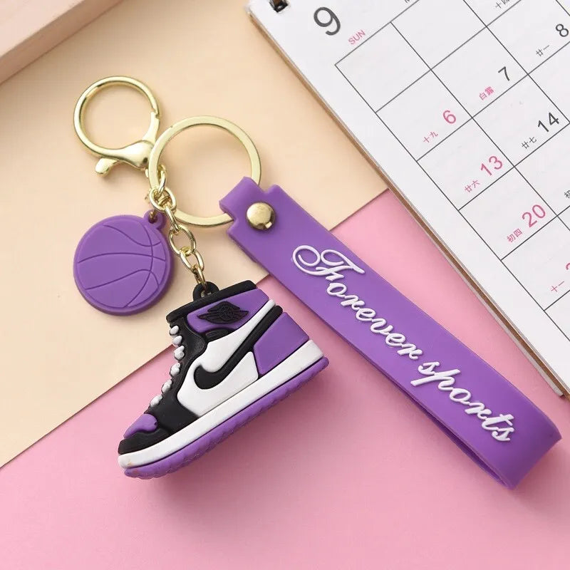 Nike Sneaker PURPLE | Silicone Lanyard Keychains - Stylish  Durable
