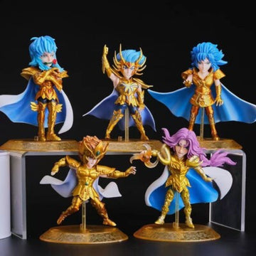 Gold Saint Set of 5 Action Figures 10cm | PVC | Anime Collectible by ShoppingNest