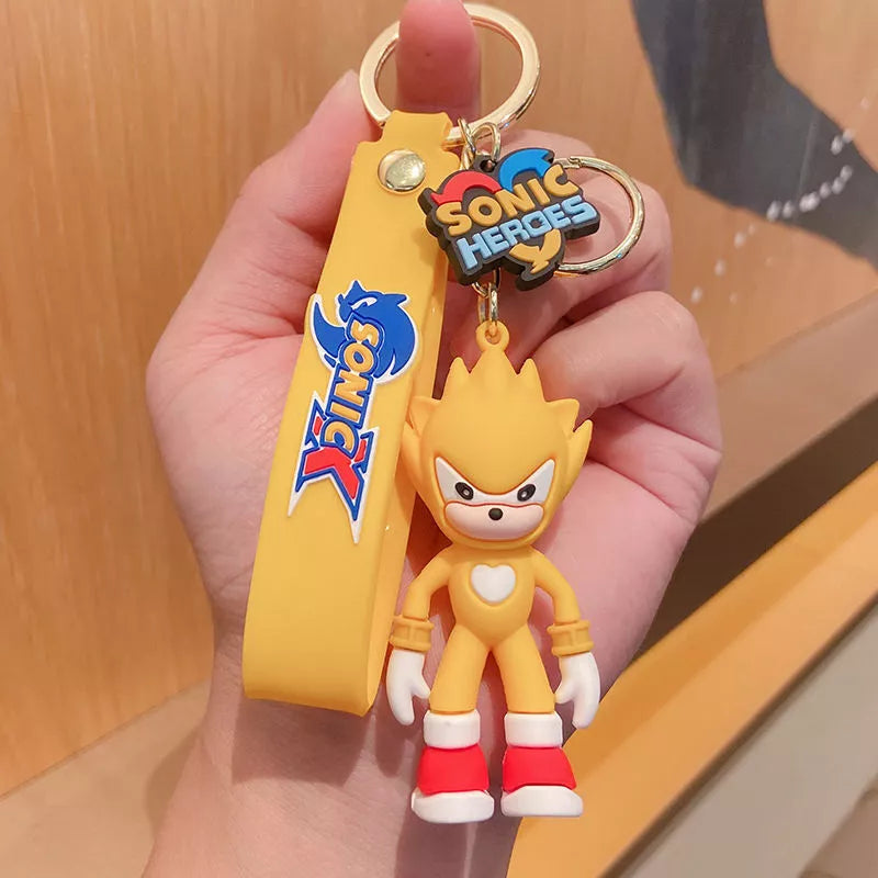 Sonic Yellow Silicone Keychain - High-Quality 3D Design