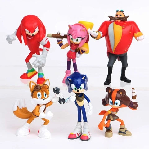 Sonic The Hedgehog Toy Figure Set (6 Pcs | 5–7 cm) |PVC| Collectible Action Figures by ShoppingNest