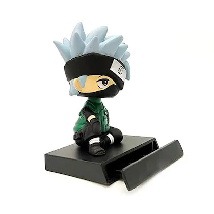 Naruto Anime Kakashi Bobblehead With Mobile Holder For Car | 13.5 CMS |