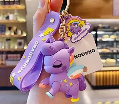 Unicorn DragonRun purple | 3D Lanyard Keychain | Silicone