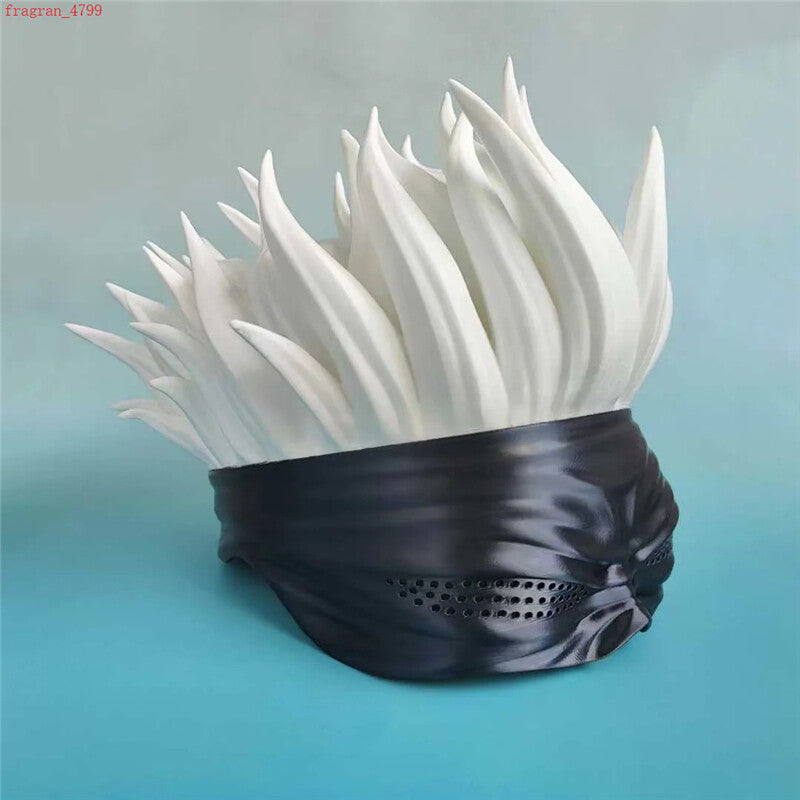 Gojo Mask Only Jujutsu Kaisen |Cosplay PVC| Gojo Satoru Wearable Helmet Mask 11 cm An