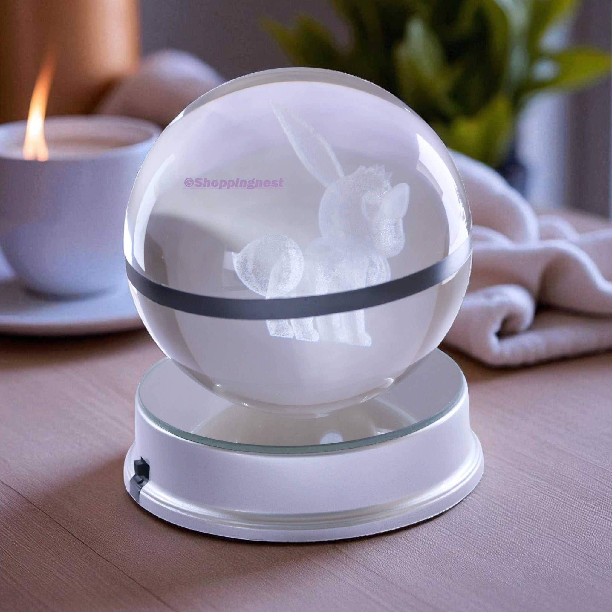 Eevee Crystal Poké Ball 3D without light side image 